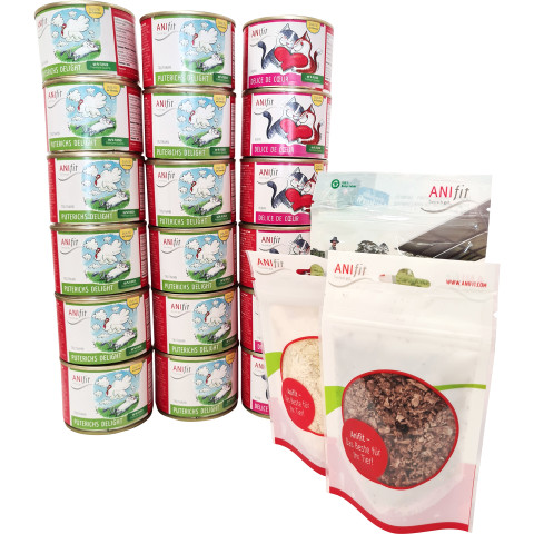 ANIfit Futterumstellungspaket Katze mit Nassfutter und Umstellungshilfen